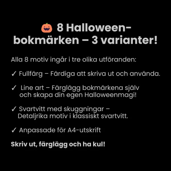 Bokmärken - Nordisk (åh så söt!) Halloween 5 Bokmärken - Nordisk (åh så söt!) Halloween