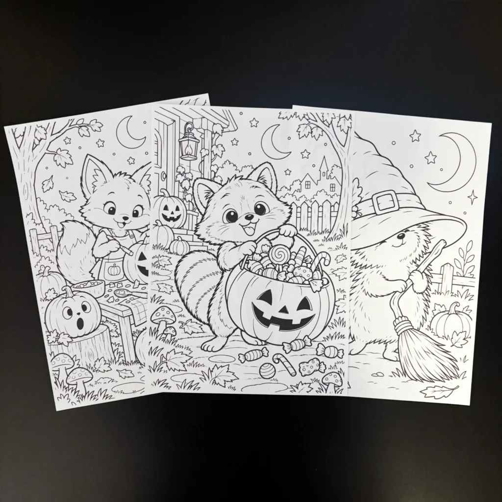 Målarkort - Halloween