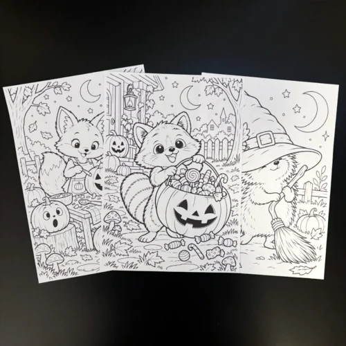 Målarkort - Halloween