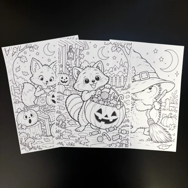 Målarkort - Halloween