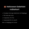 Målarkort - Halloween Dalahäst