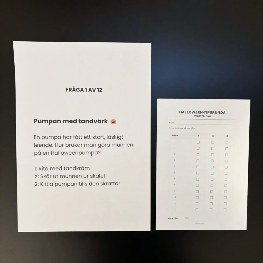 Tipsrunda - Barnens fnissiga Halloweenrunda