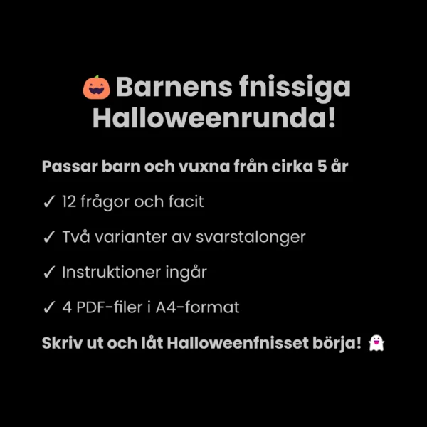 Tipsrunda - Barnens fnissiga Halloweenrunda